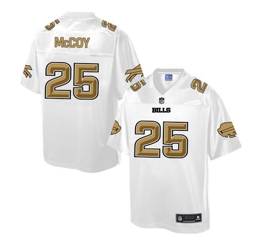 Men's Game LeSean McCoy Nike Jersey White - #25 Pro Line Fashion NFL Buffalo Bills